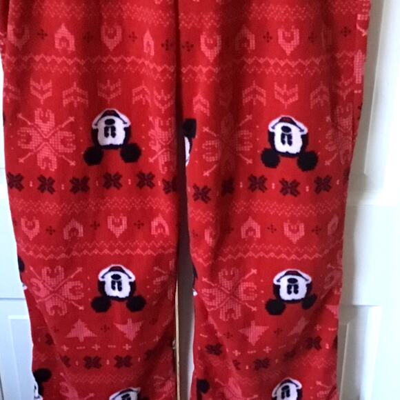 Disney Velour Mickey Mouse Sleep Pants Sz M - Picture 2 of 4